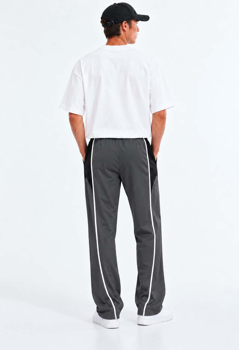 Men's Premium Piping Curved-Panel Track Pants