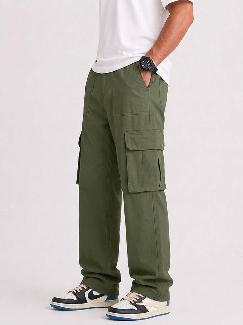 Men’s Premium Relaxed Fit Multi-Pocket Utility Cargo Pants