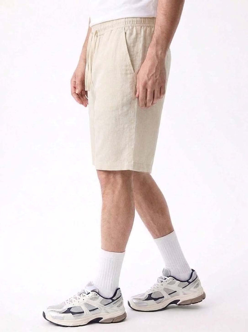 Men's Premium Solid Elastic Waist Beach Shorts