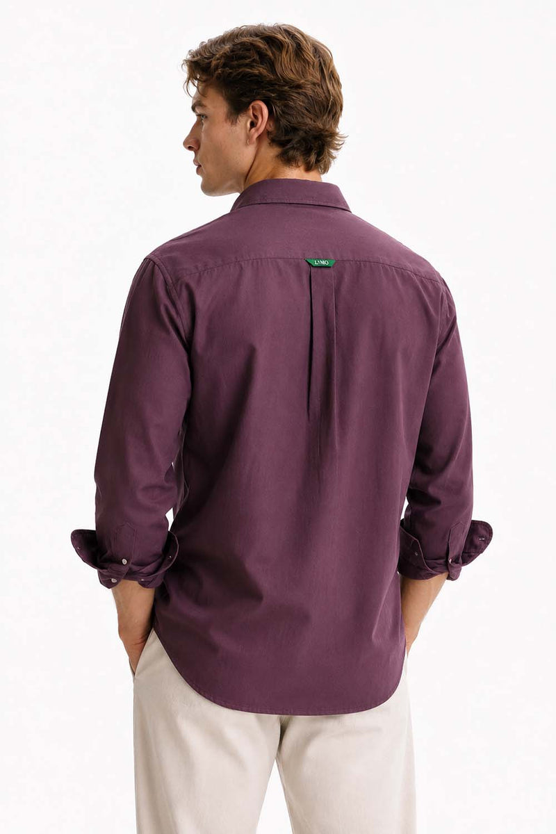 Men’s Premium Cotton Solid Casual Button-Down Shirt