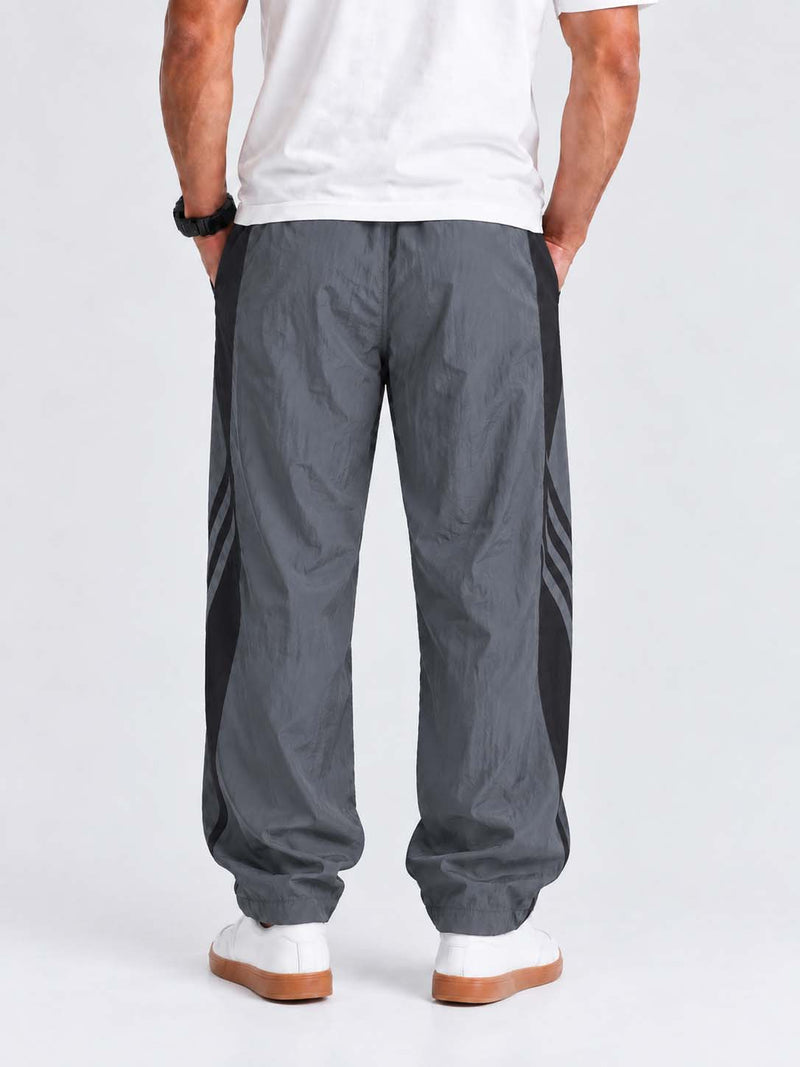 Men's Premium Piping Curved-Panel Track Pants