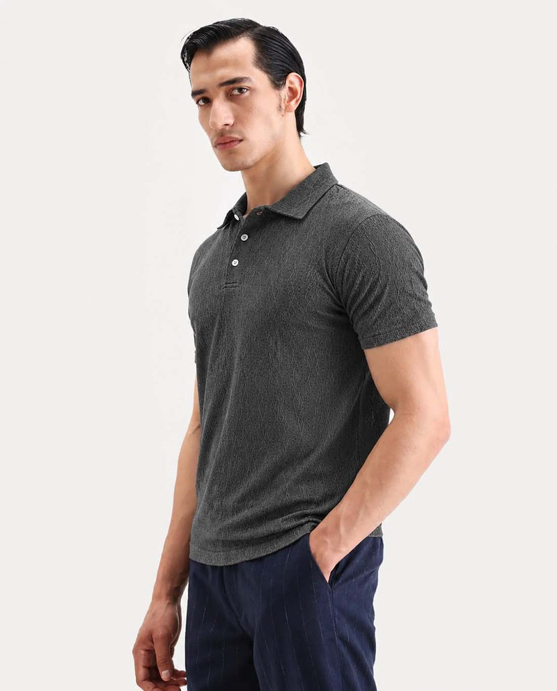 Men’s Premium Textured Regular Fit Polo T-Shirt