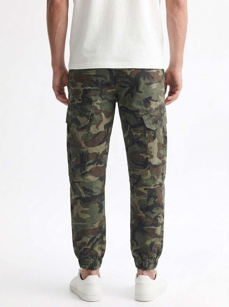 Men’s Premium Camouflage Cargo Jogger Pants – Relaxed Fit