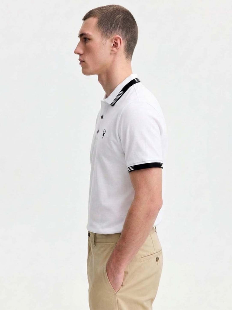 Men’s Premium Contrast Stripe Collar Polo T-Shirt