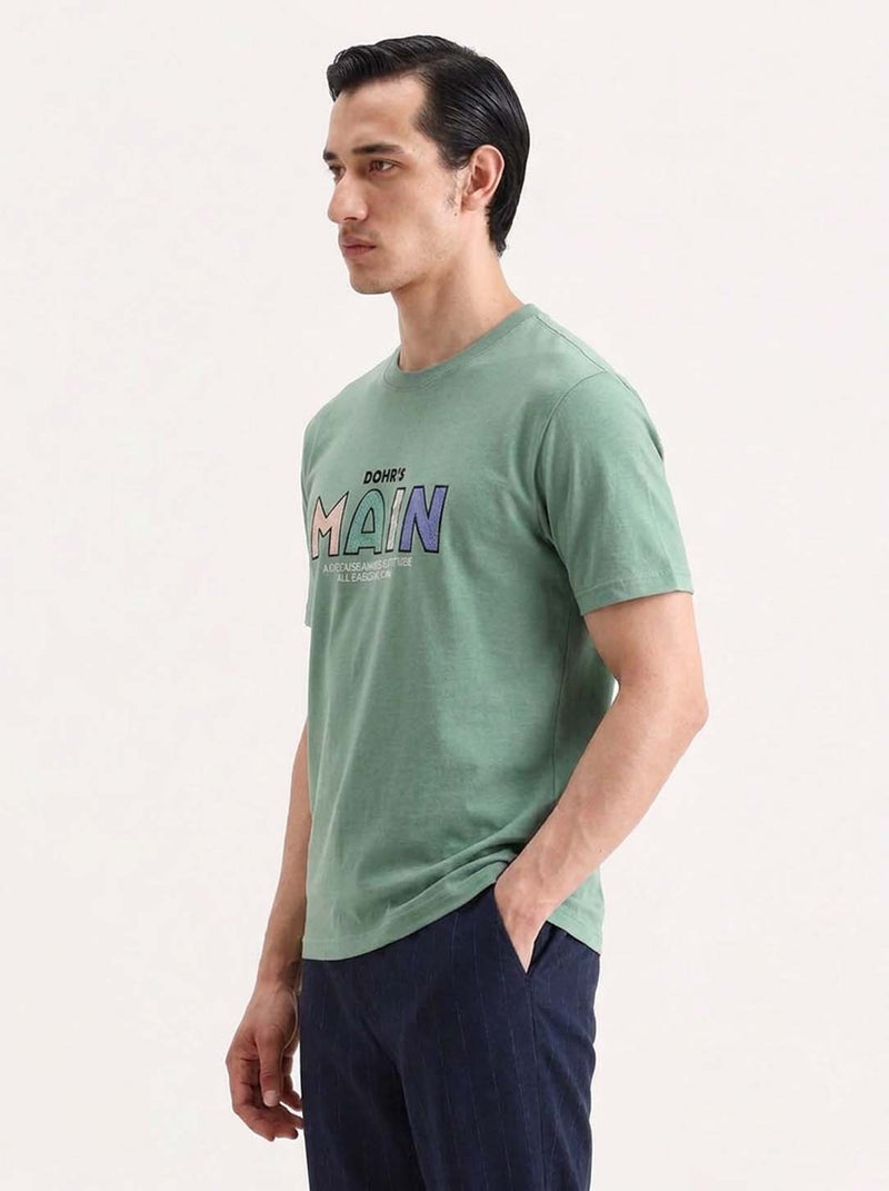 Men's Premium  Graphic Printed Round Neck T-Shirt