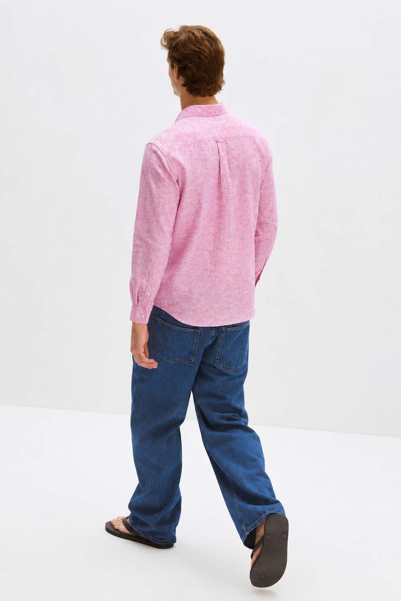Men's Premium Cotton Linen Solid Casual Shirt