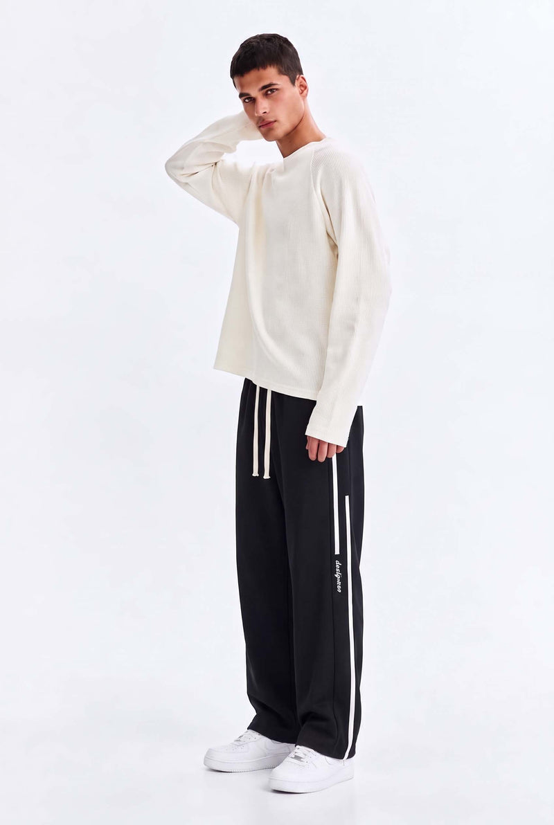 Men's Premium Side-Striped Straight-Leg Track Pants