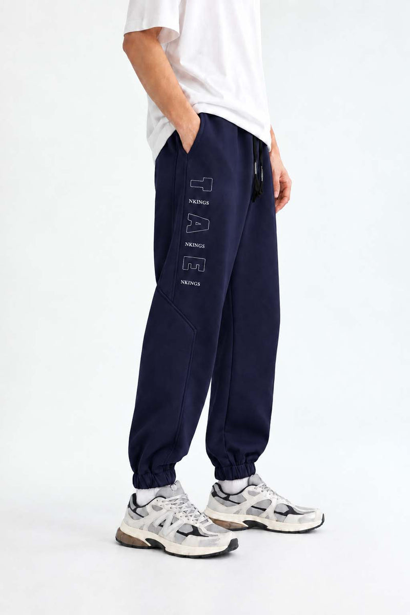 Men's Premium Regular Fit Paneled Fleece Joggers Track pant