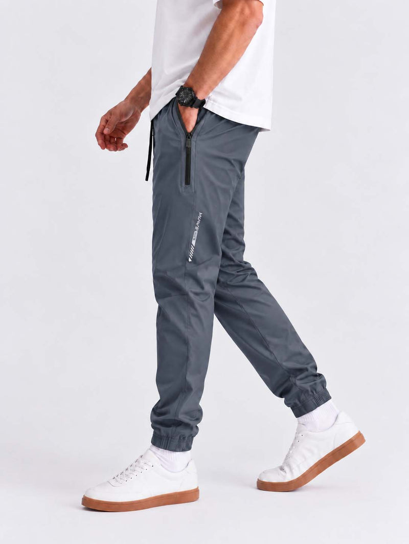 Men's Premium Utility Zipper-Pocket Cuffed Track Pant