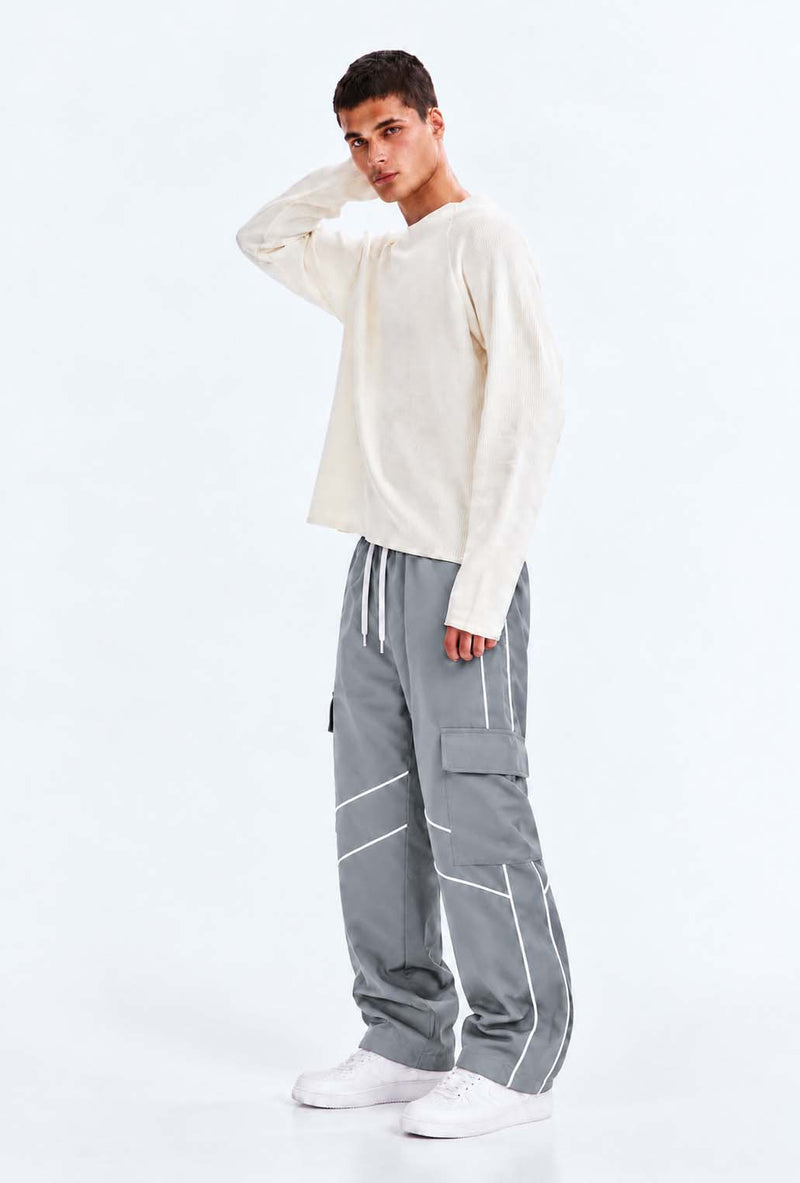 Men's Premium Piping Flap-Pocket Track pant