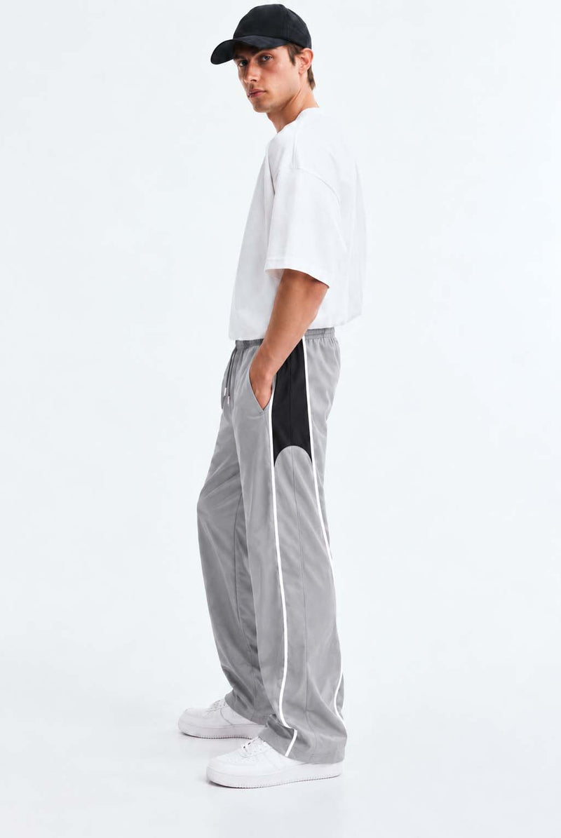 Men's Premium Piping Curved-Panel Track Pants