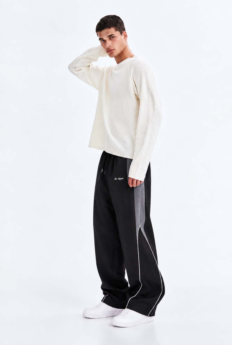 Men's Premium 'Los Angeles' Slogan Piping Track Pants