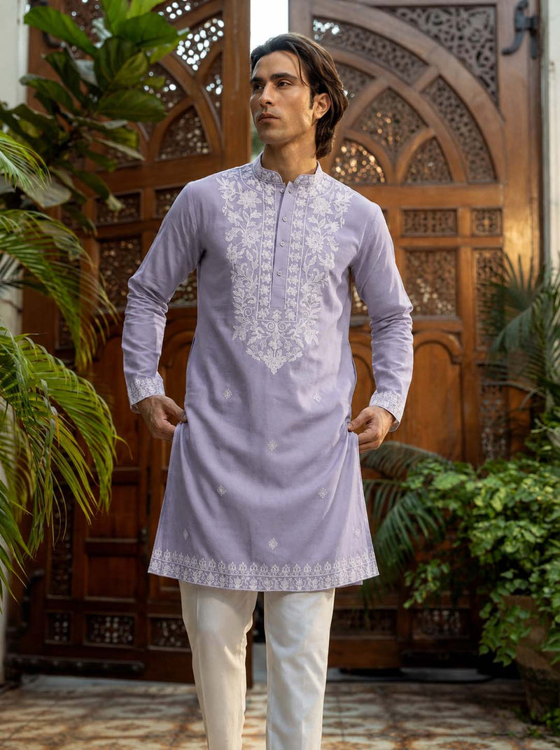 Men's Premium Embroidered Elegant Traditional Wear Kurta