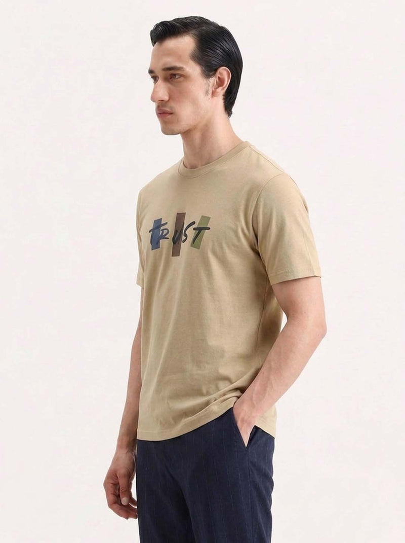 Men's Premium  Graphic Printed Round Neck T-Shirt
