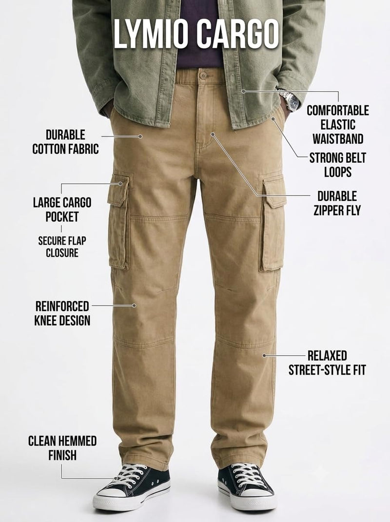 Men's Premium Modern Urban Streetwear Cargo Joggers