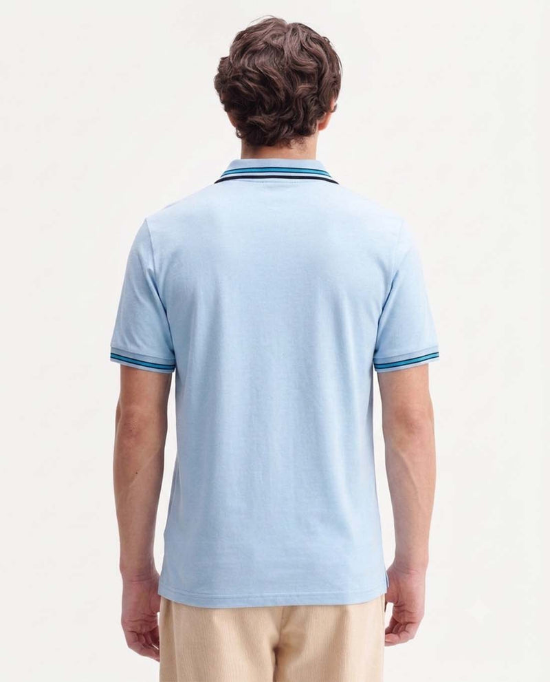 Men’s Premium Textured Cotton Polo Shirt with Contrast Trim