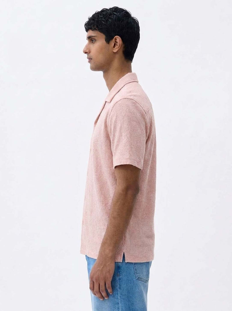 Men's Premium Textured Cuban Collar Shirt