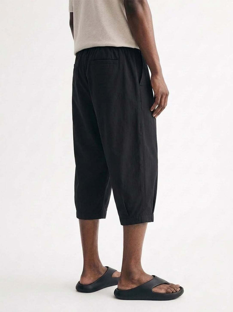 Men's Premium Elastic Waist Cropped Shorts