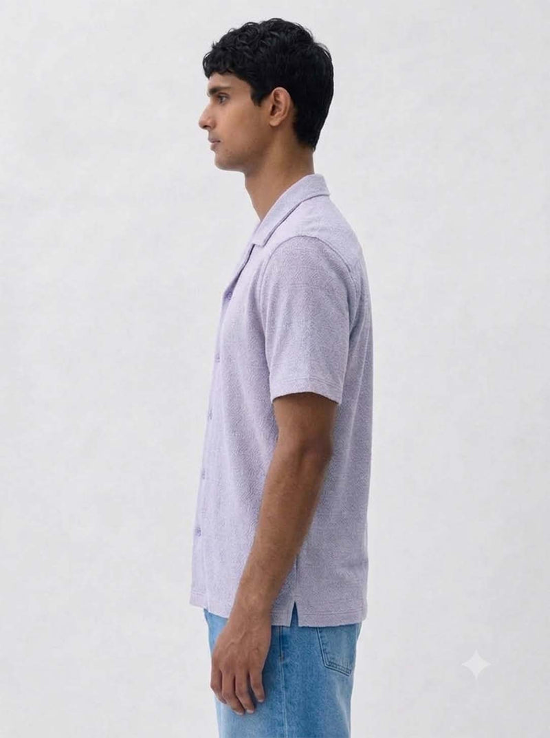 Men's Premium Textured Cuban Collar Shirt