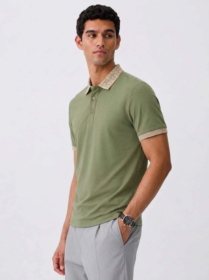 Men’s Premium Patterned Collar Polo T-Shirt