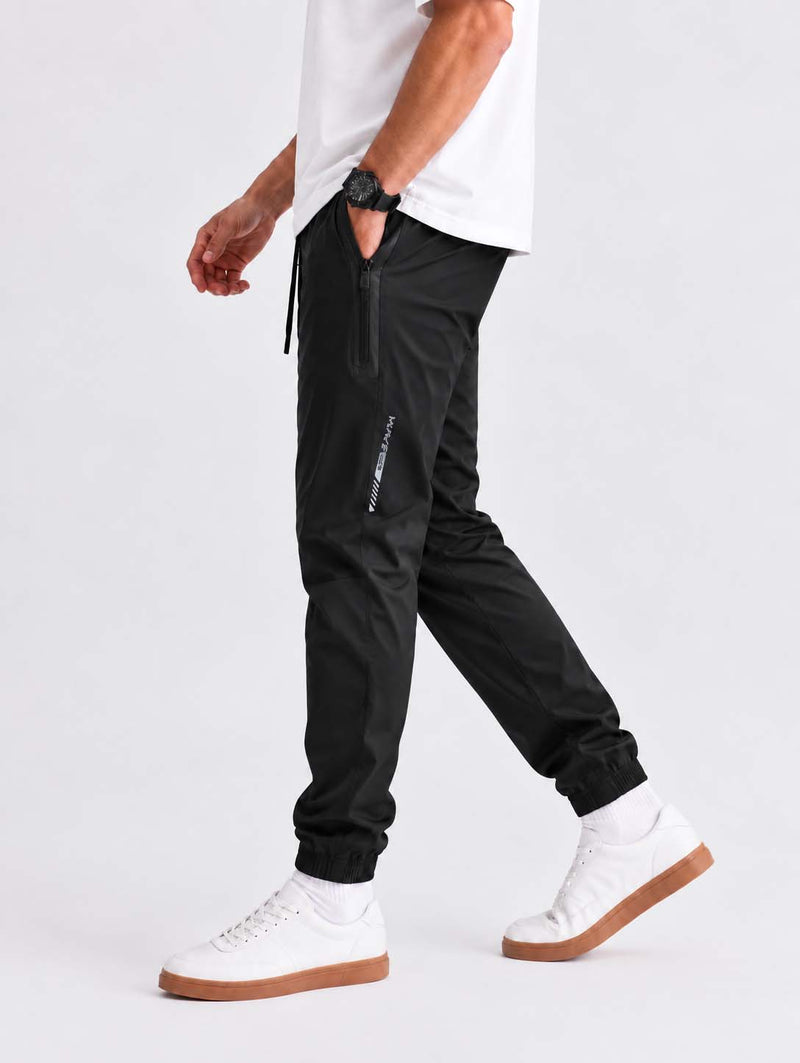 Men's Premium Utility Zipper-Pocket Cuffed Track Pant