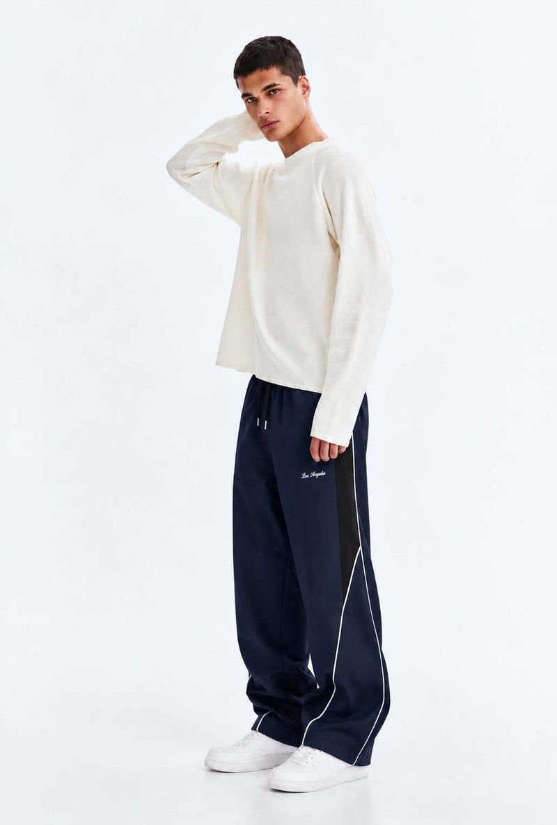 Men's Premium 'Los Angeles' Slogan Piping Track Pants