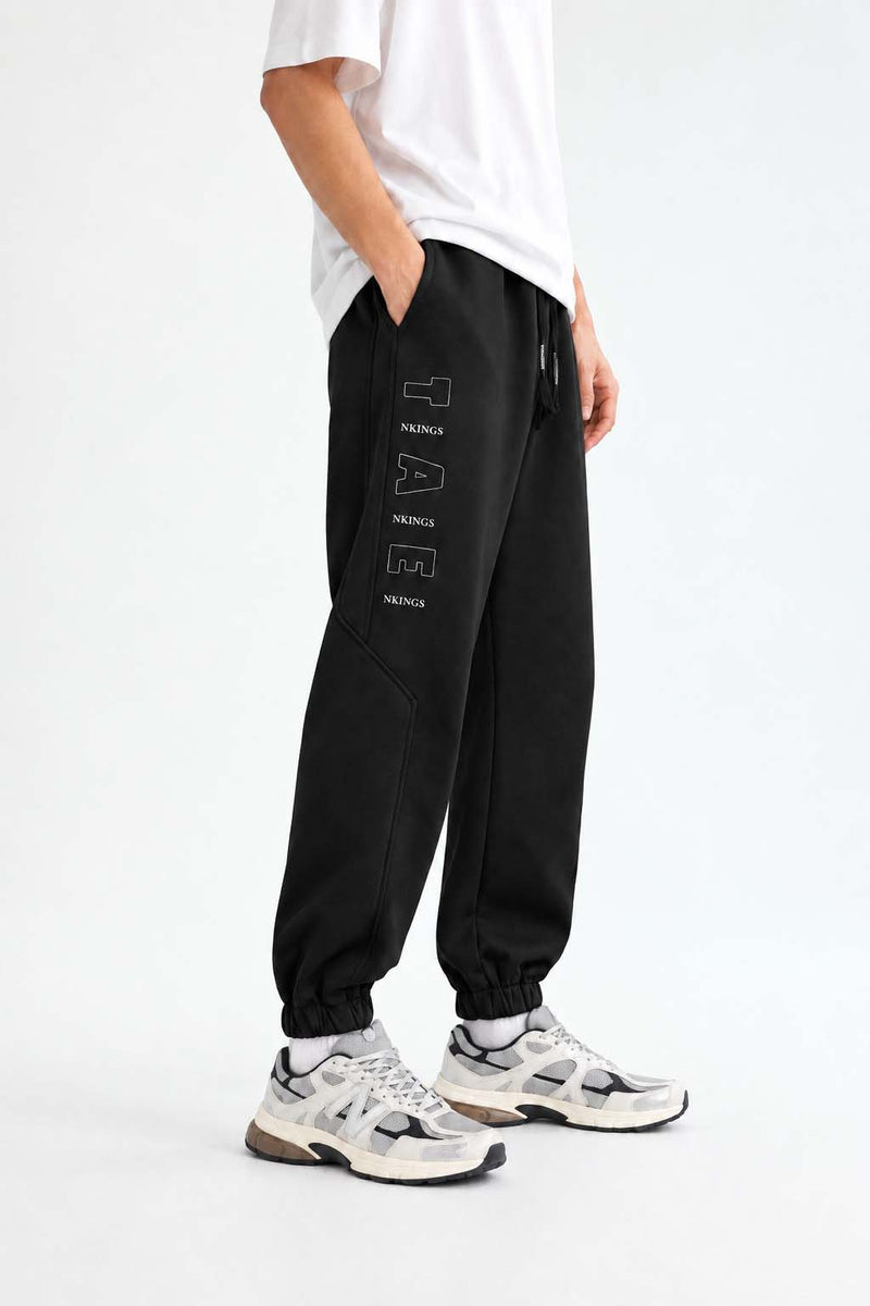 Men's Premium Regular Fit Paneled Fleece Joggers Track pant