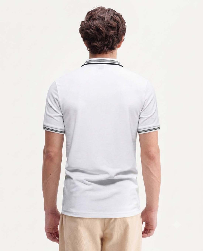 Men’s Premium Textured Cotton Polo Shirt with Contrast Trim