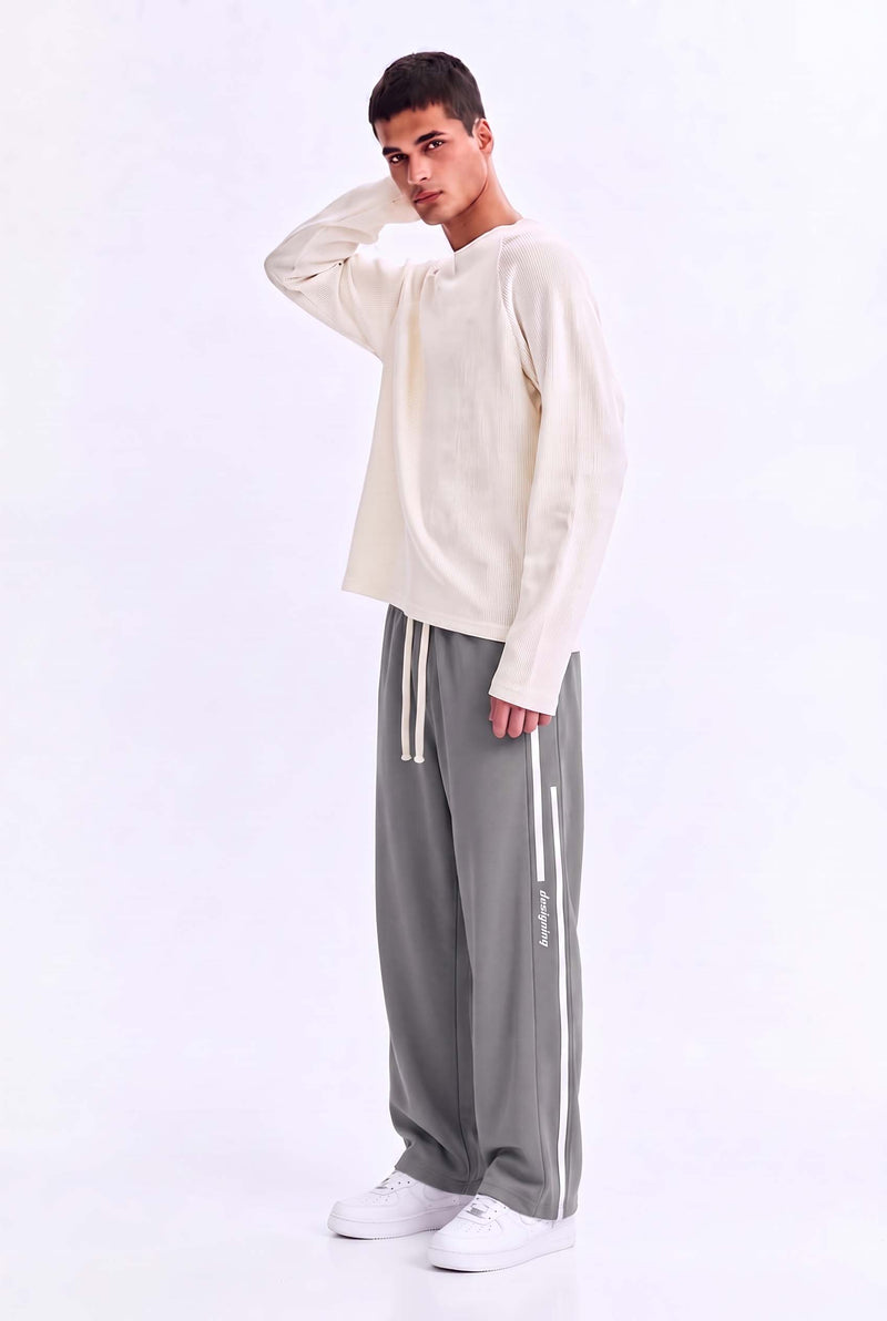 Men's Premium Side-Striped Straight-Leg Track Pants
