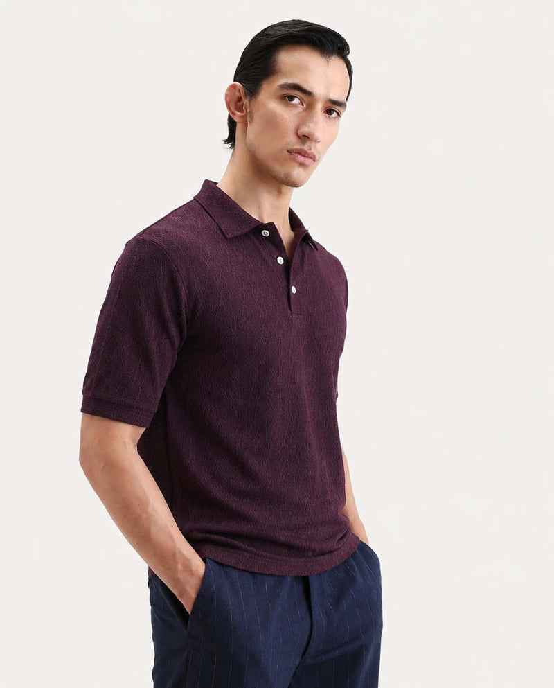 Men’s Premium Textured Regular Fit Polo T-Shirt
