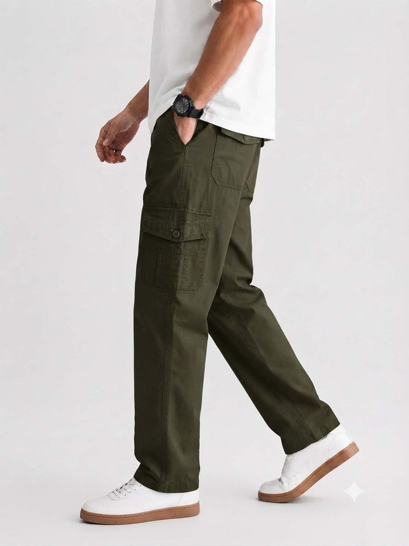 Premium Relaxed-Fit Utility Cargo Pants for Men