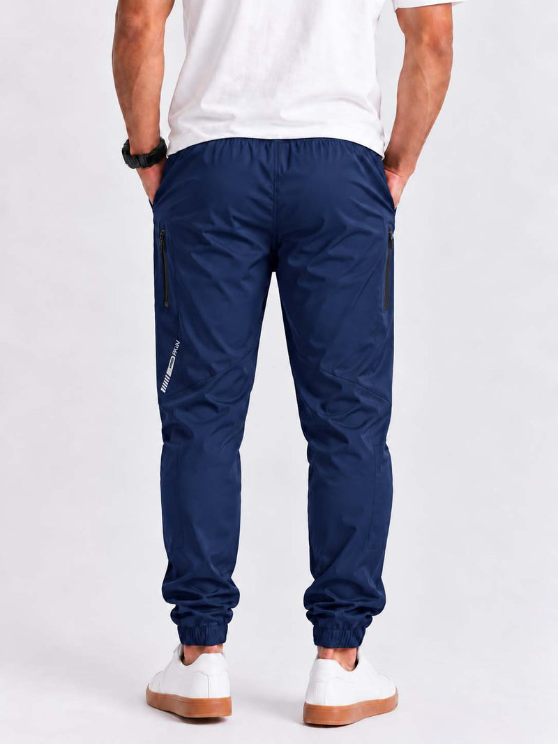 Men's Premium Utility Zipper-Pocket Cuffed Track Pant