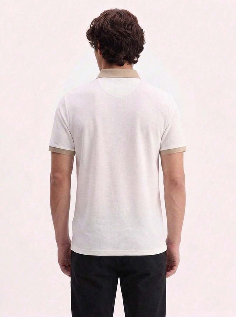 Men’s Premium Contrast Collar Polo T-Shirt