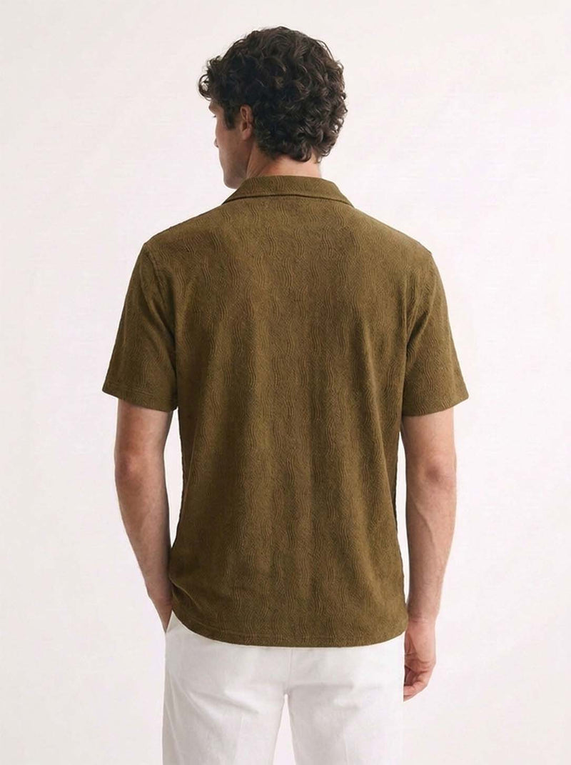 Men's Premium Textured Cuban Collar Shirt