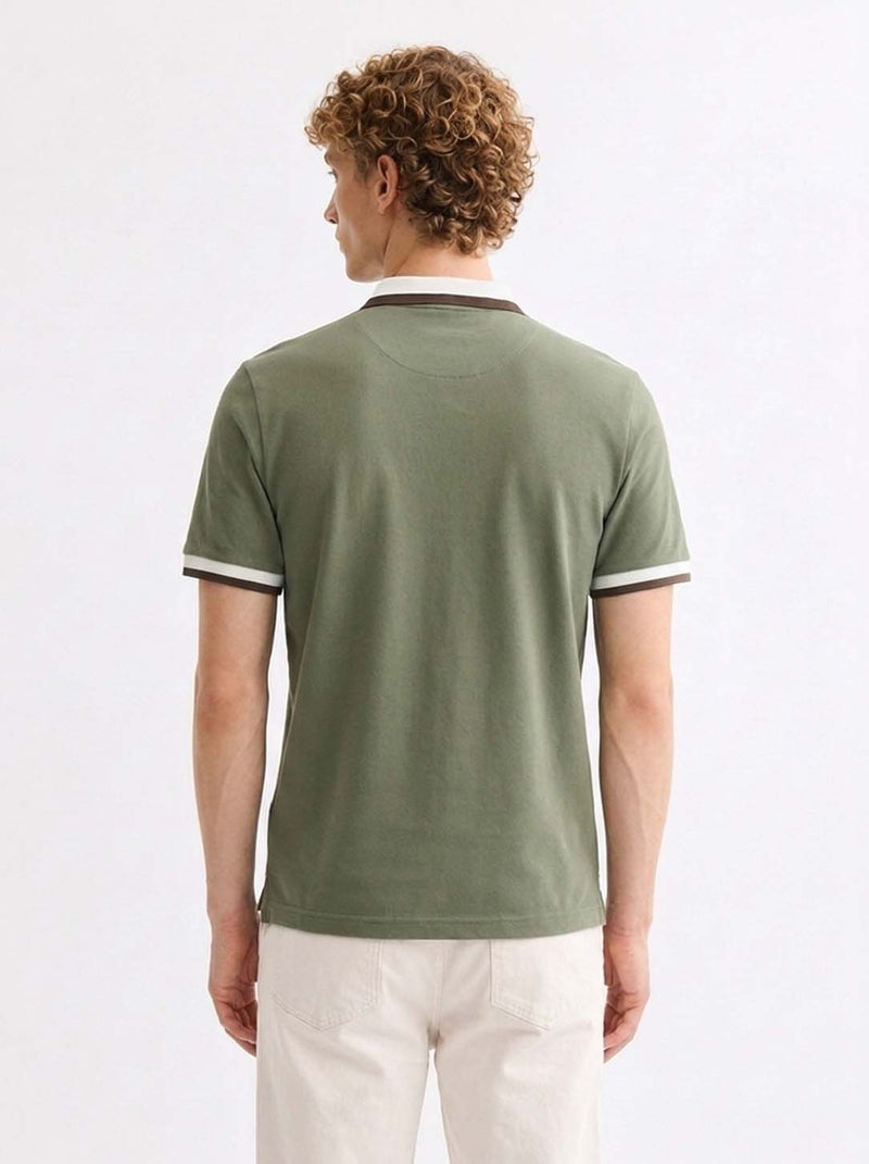Men’s Premium Contrast Tipped Polo T-Shirt