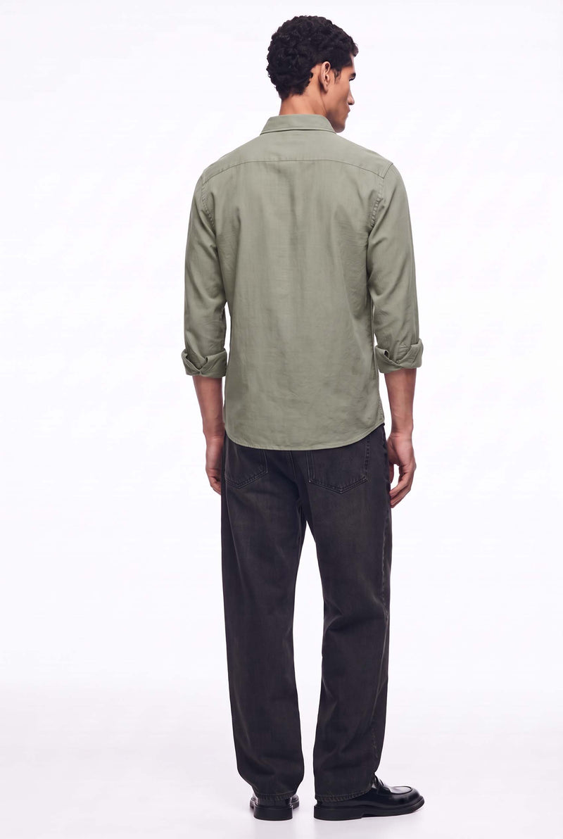 Men’s Premium Plain Regular fit Linen-Blend Shirt
