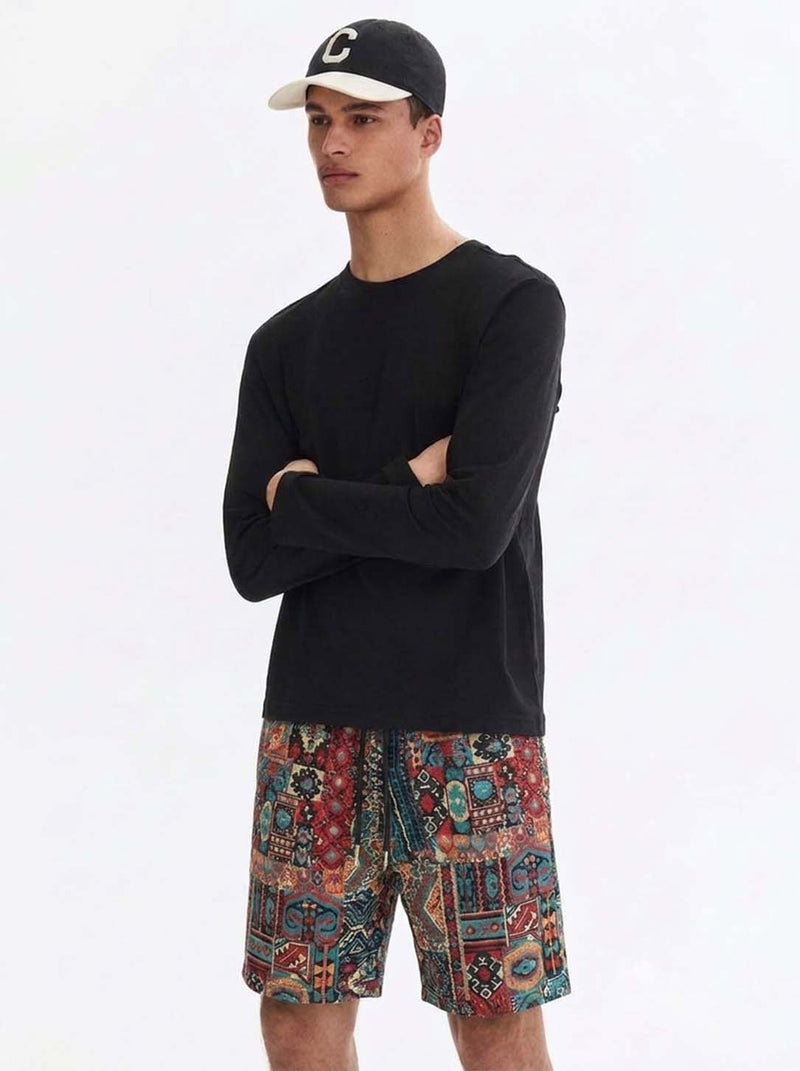 Men's Premium Multicolor Printed Jacquard Drawstring Shorts