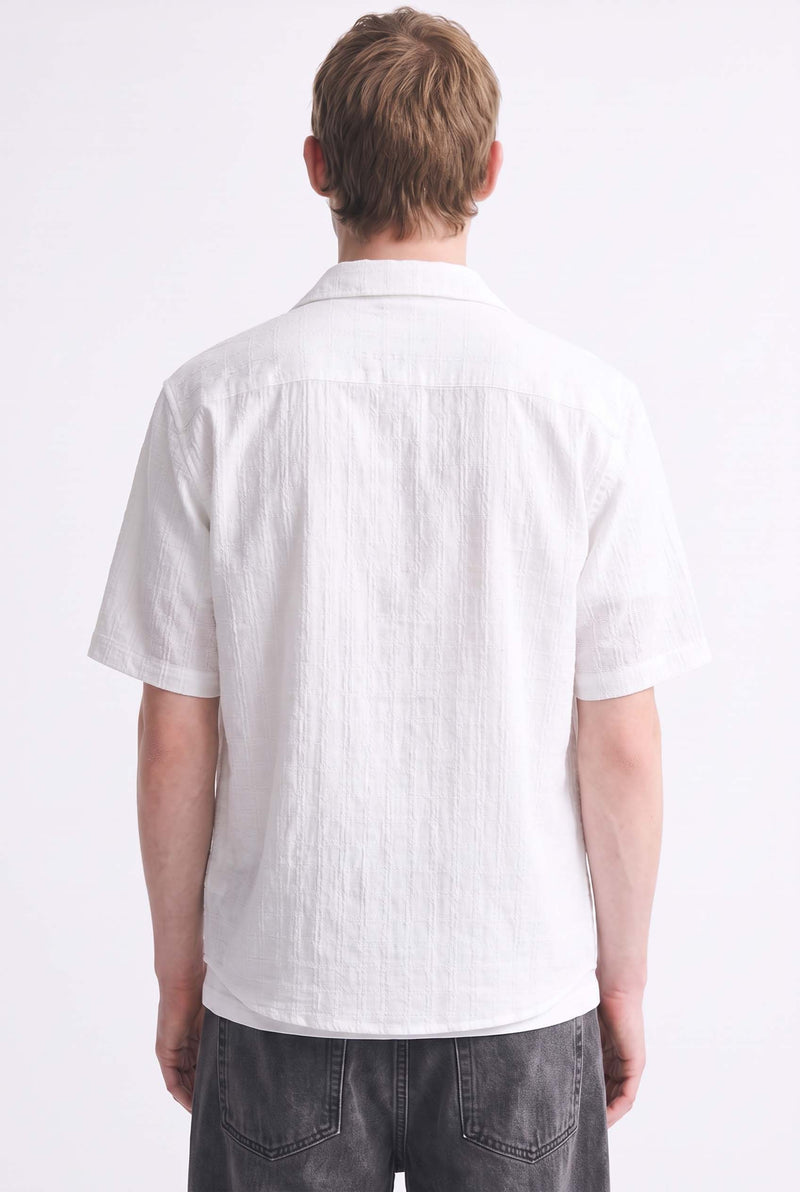 Men's Premium Textured Short-Sleeve Casual Shirt