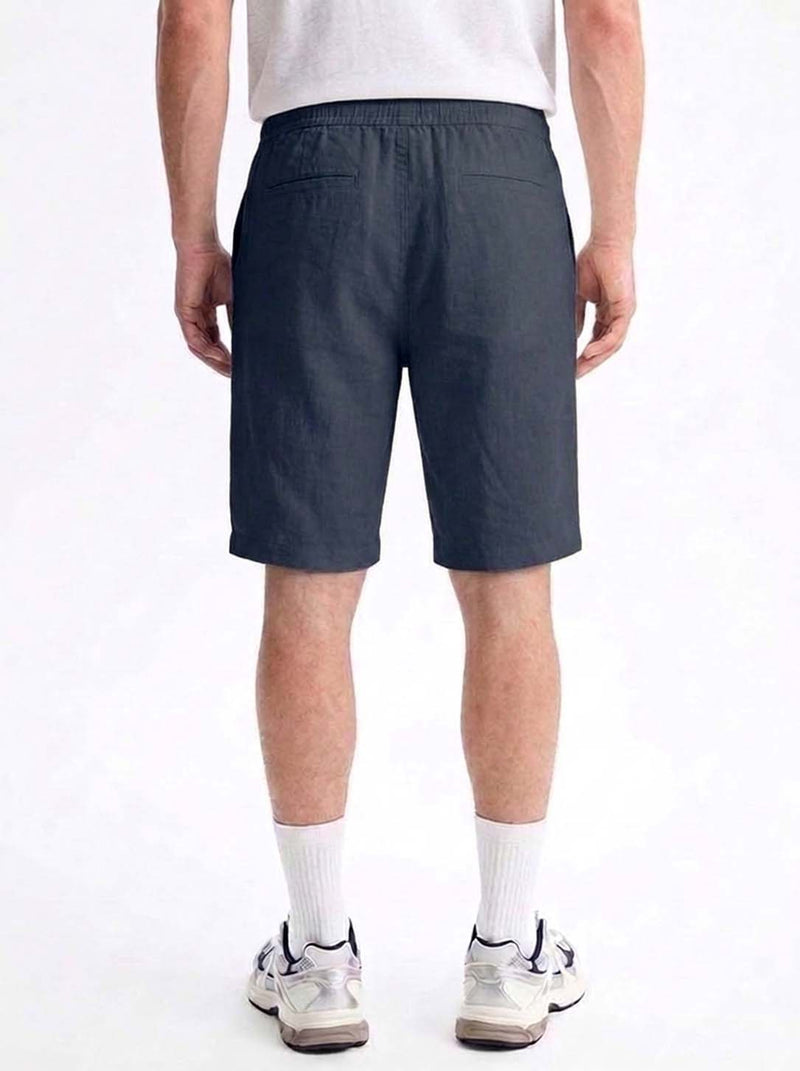 Men's Premium Solid Elastic Waist Beach Shorts
