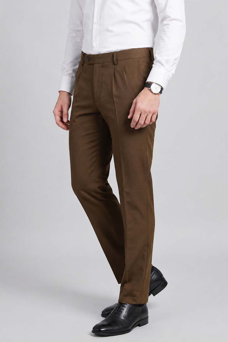 Men’s Premium Formal Elegant Pleated Office Wear Trousers Pants