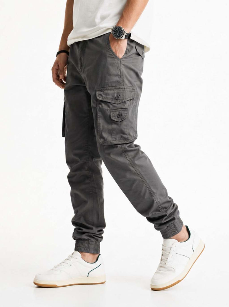 Men’s Modern Multi-Pocket Cargo Jogger Pants – Relaxed Fit