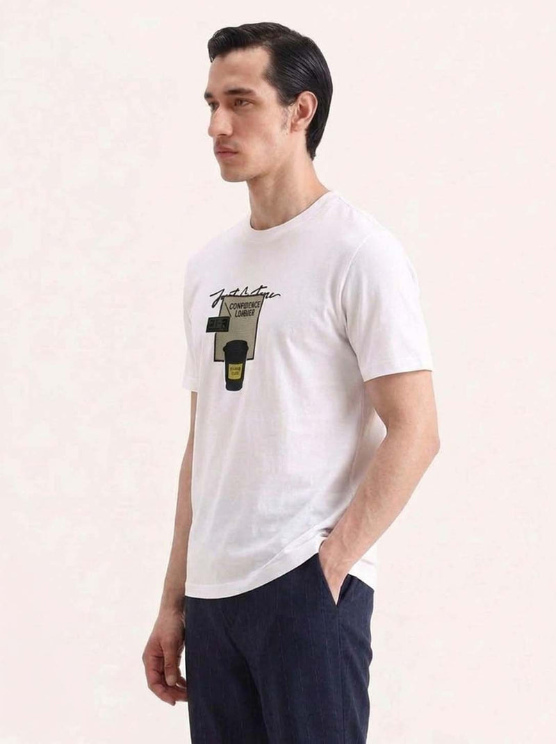 Men's Premium  Graphic Printed Round Neck T-Shirt