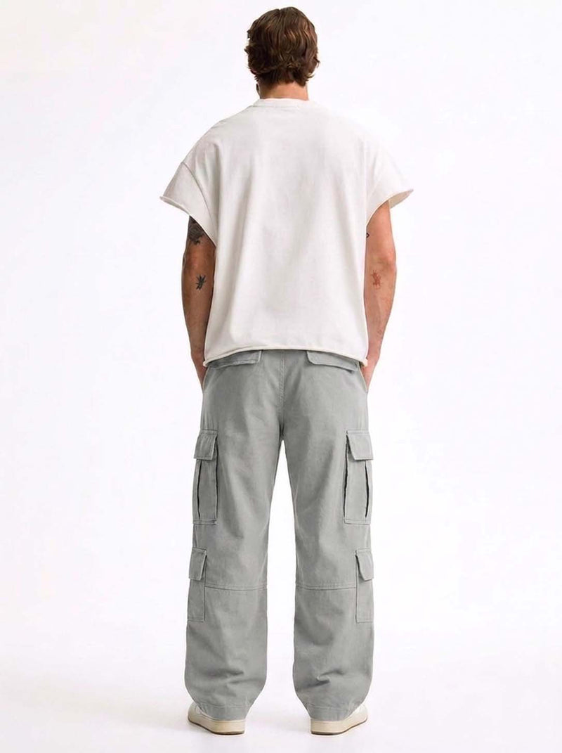 Men’s Premium Solid Relaxed Fit Utility Cargo Pants