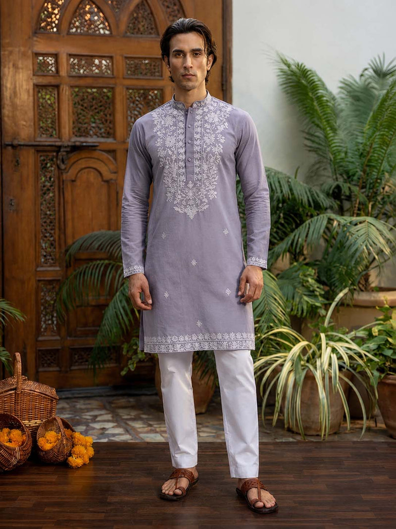 Men's Premium Embroidered Elegant Traditional Wear Kurta