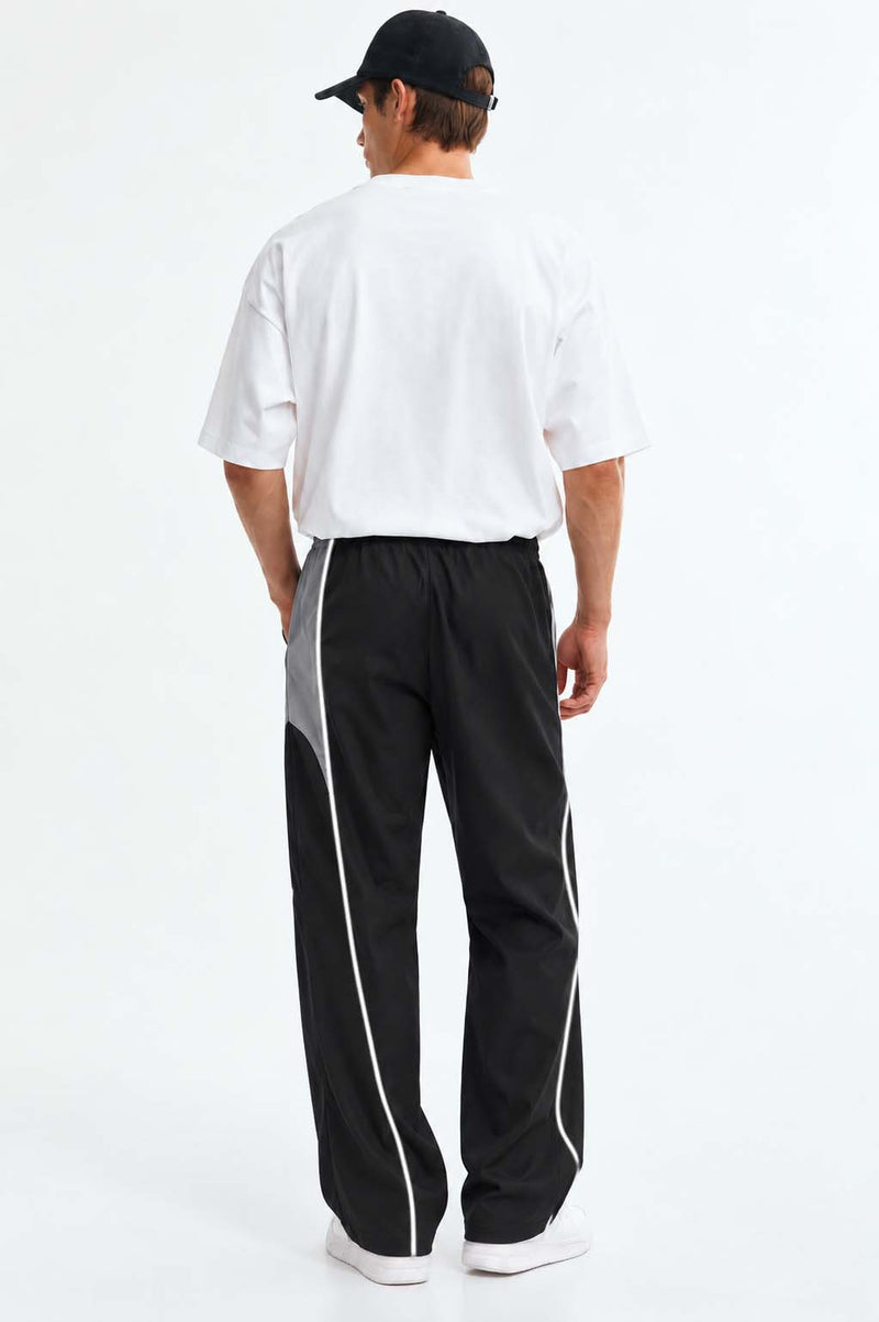 Men's Premium Piping Curved-Panel Track Pants