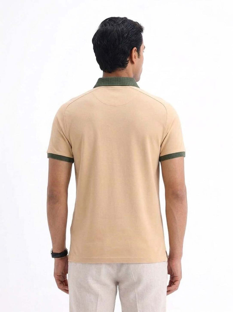 Men’s Premium Regular Contrast-Collar Polo T-Shirt