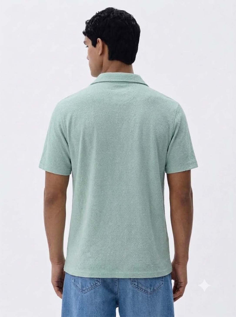 Men's Premium Textured Cuban Collar Shirt
