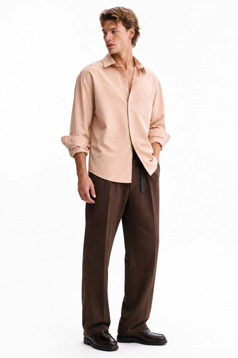 Men’s Premium Cotton Solid Casual Button-Down Shirt