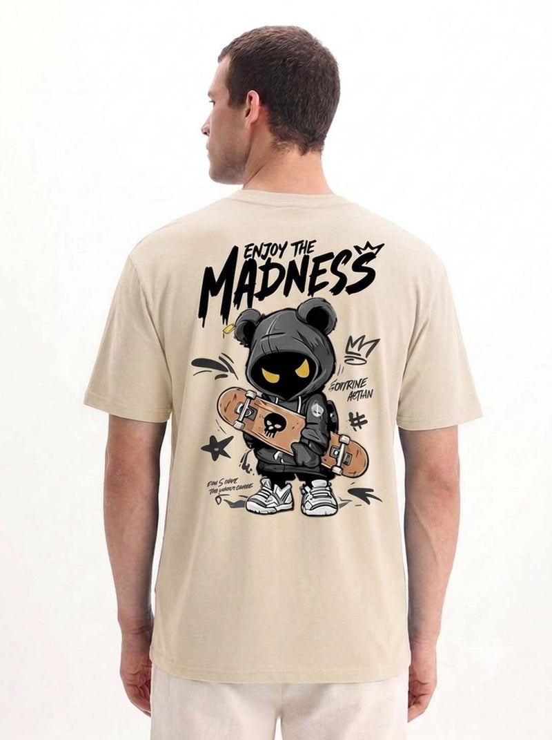 Men's Premium Printed Oversized Fit Round Neck T-Shirt