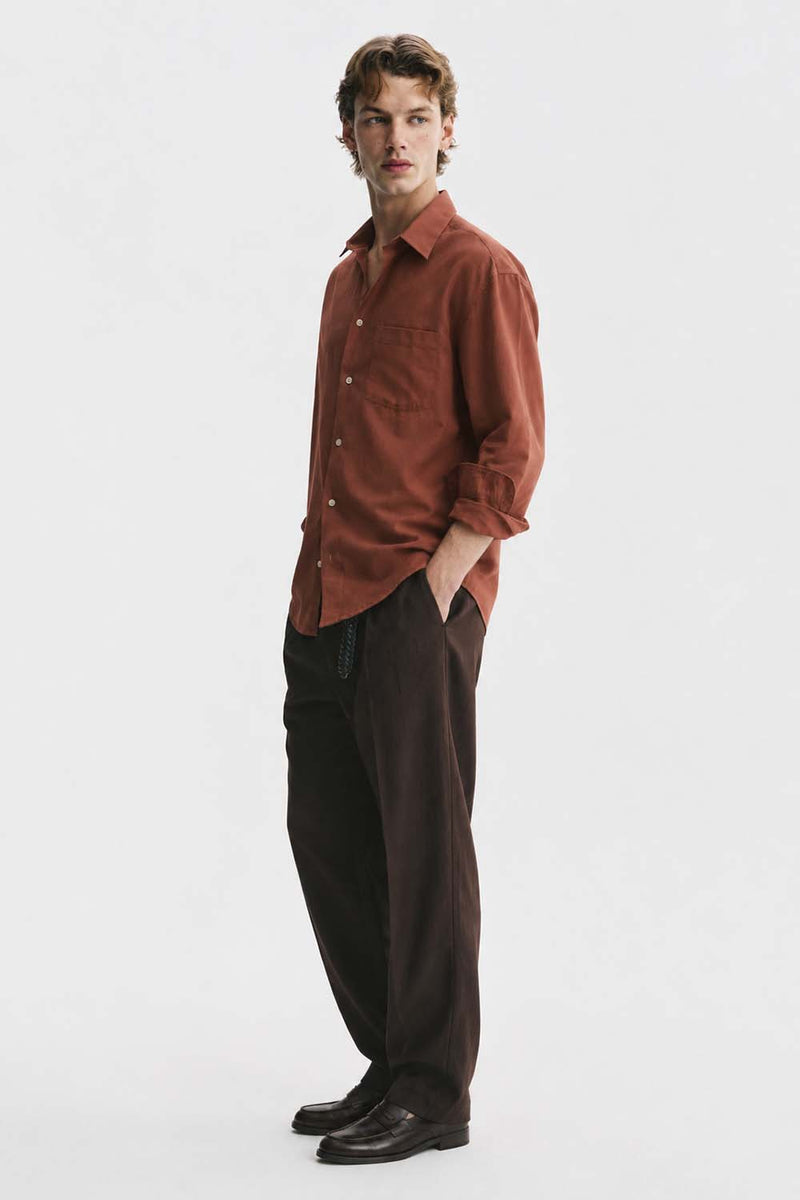 Men’s Premium Cotton Solid Casual Button-Down Shirt